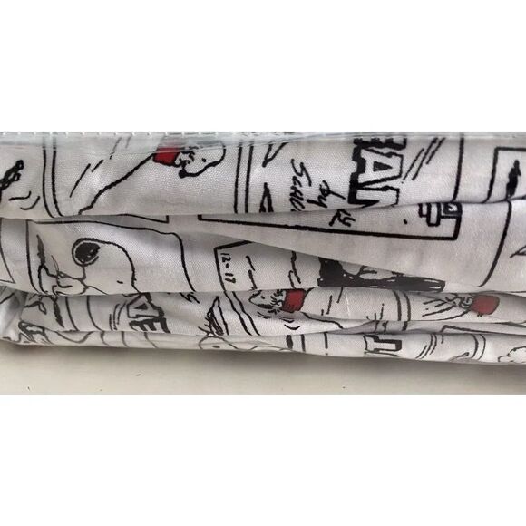 Peanuts Snoopy Holiday Christmas Comic Strip Queen Size Soft Sheet Set NEW - Picture 8 of 16
